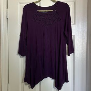 Torrid Shark Hem Knit Blouse